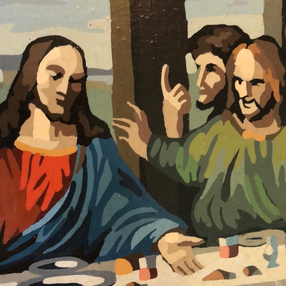 DaVinci Last Supper Acrylic Hand-Paint Framed - Picture 7 of 16